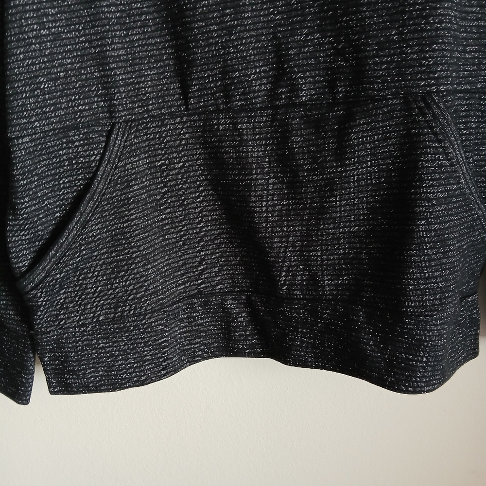 NWT Champion Women's Small Black Fleck Long‎ Sleeve High Neck Hoodie - Picture 3 of 13